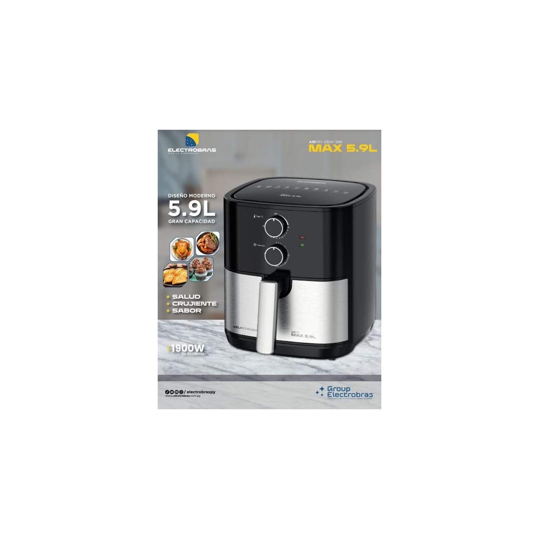 FRITADEIRA ELECTROBRAS AIR FRY SMART EBAF-59B PRETO 5,9L/110V 60HZ 011