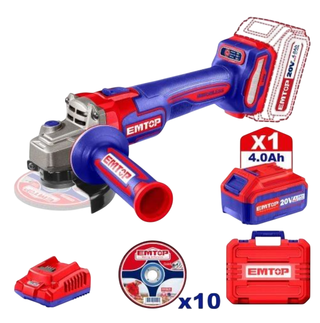 Anúncio: Lixadeira Bateria Emtop Elag271531 20V 4.0Ah 1BAT C/CARRE*