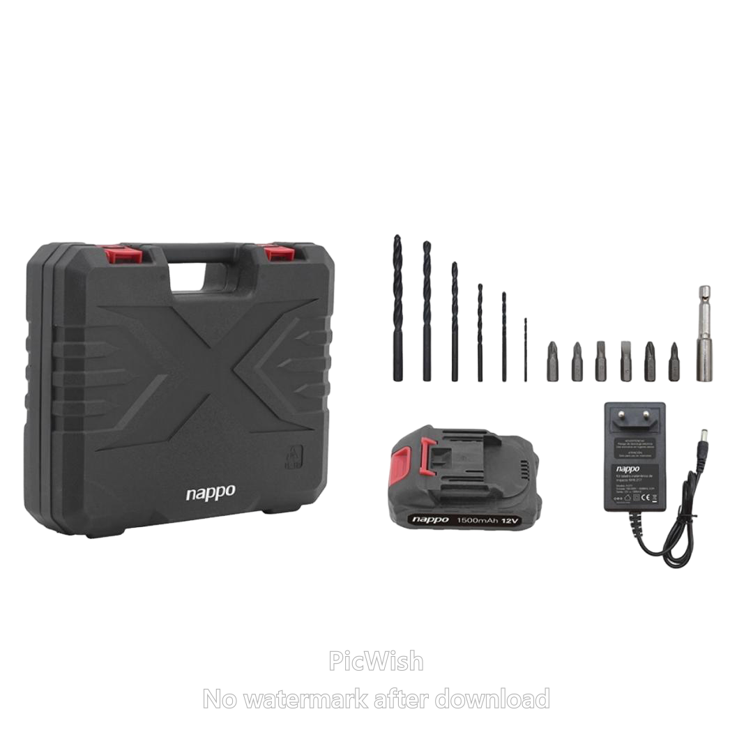 Anúncio: Kit Parafusadeira Bateria Nappo Nhk-217 16PCS Bivolt 130252