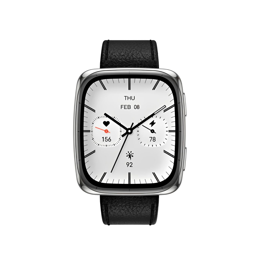 RELOGIO AMAZFIT ACTIVE 2 A-2440 SQUARE PREMIUM BLACK LEATHER