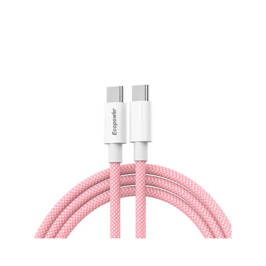 AC CEL CABO USB ECOPOWER EP-6041 TYPE-C 1M ROSA