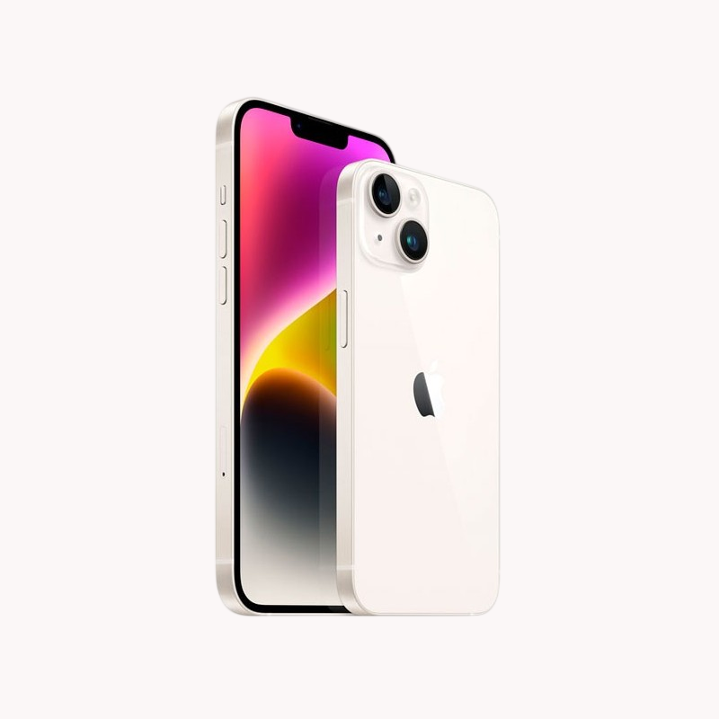 CEL APPLE SEMI NOVO IPHONE 14 256GB WHITE ESIM SO APA/ 30 D/GAR