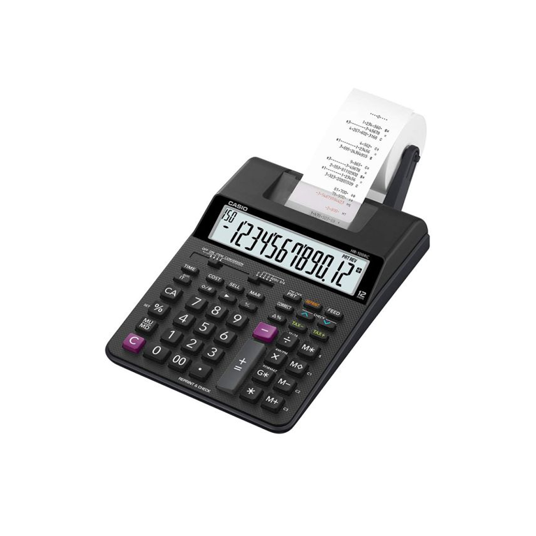 CALCULADORA CASIO C/BOBINA HR-100RC PRETO
