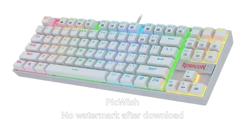 Teclado USB MEC Gamer Redragon K552W-RGB SW BLUE Kumara White Ingles