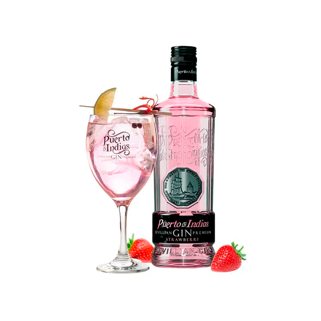 BEB GIN ESP PUERTO DE INDIAS STRAWBERRY 700ML+COPO