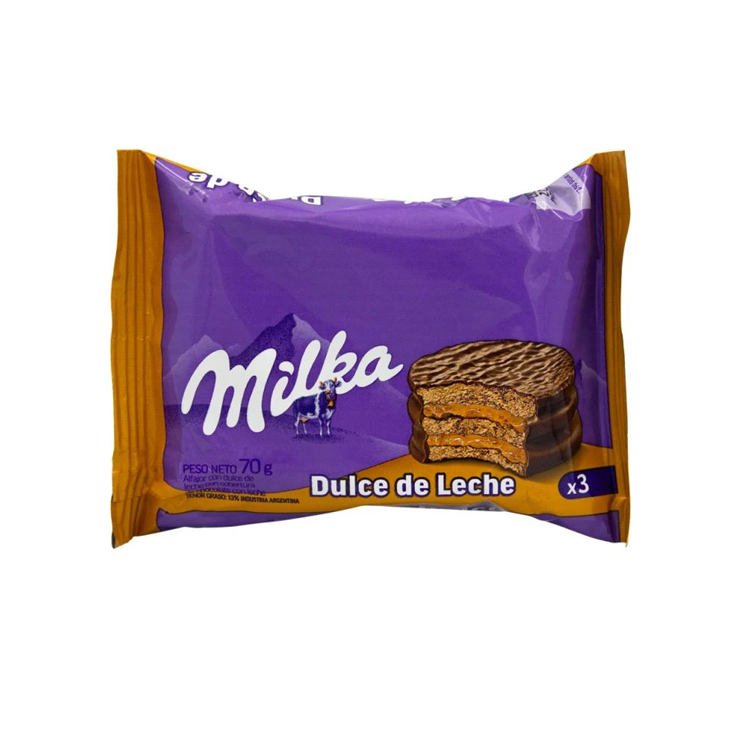 ALFAJOR MILKA DOCE DE LEITE 70G 3778*