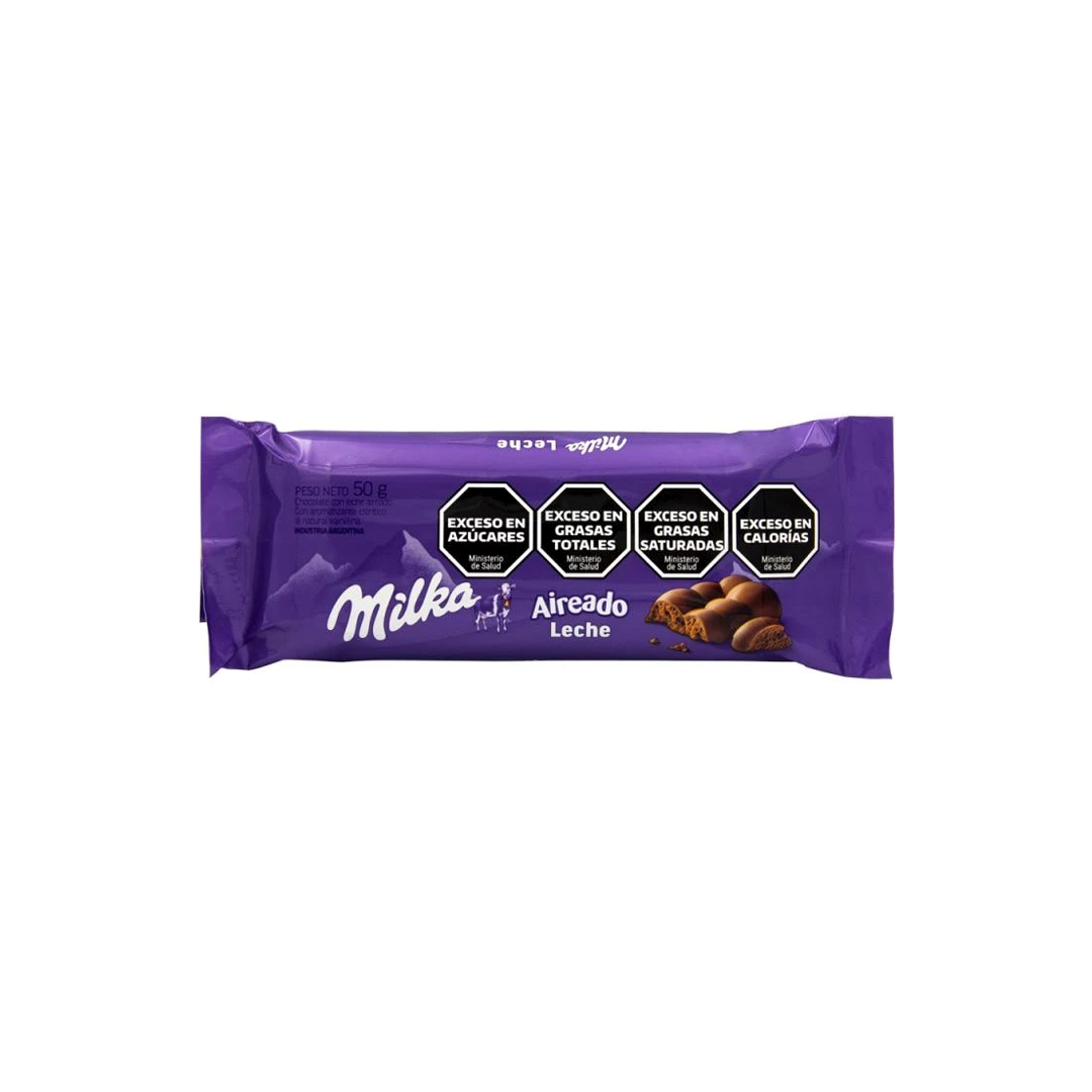 CHOCOLATE MILKA LEITE BARRA AIREADO 50G 818937* | LG Importados