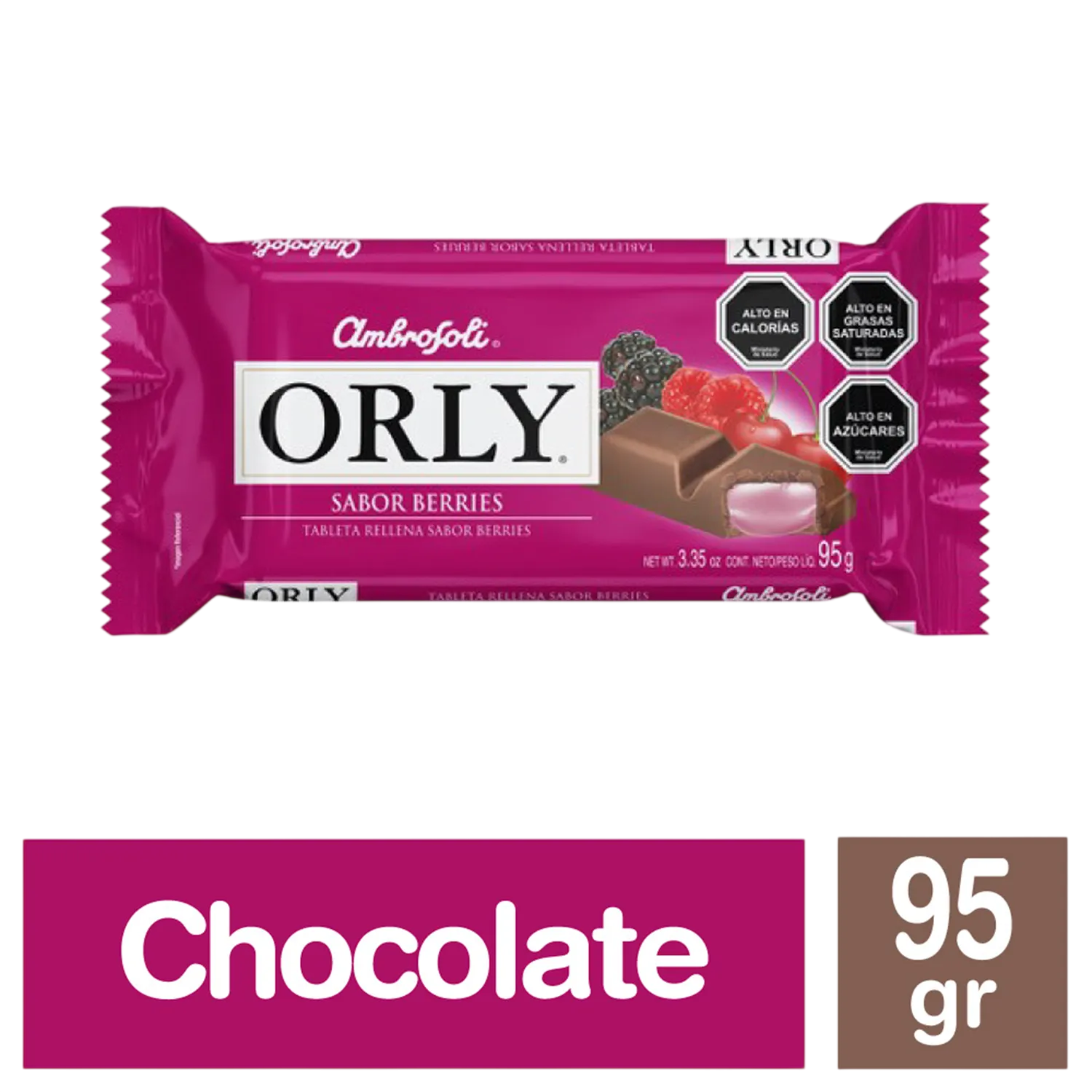 Anúncio: Chocolate Orly Berries Barra 95G 893443