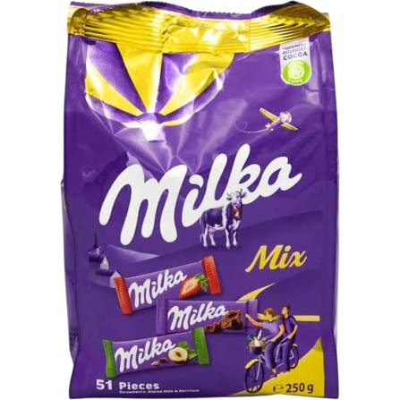 CHOCOLATE MILKA MINI MIX 51PCS 250G 685485 | LG Importados