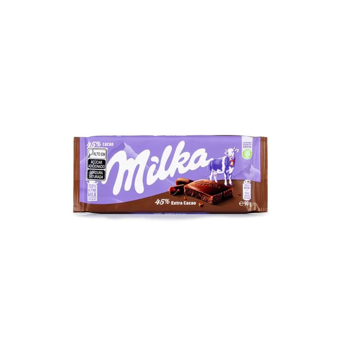 CHOCOLATE MILKA ZARTHERB EXTRA COCOA 90G 257506 | LG Importados