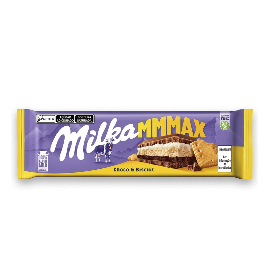 CHOCOLATE MILKA CHOCO & BISCUIT BARRA 300G