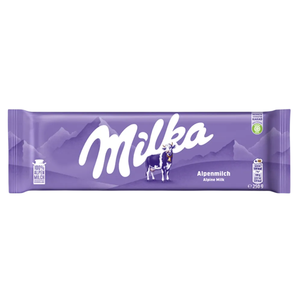 CHOCOLATE MILKA ALPINE MILK BARRA 250G 257841 | LG Importados