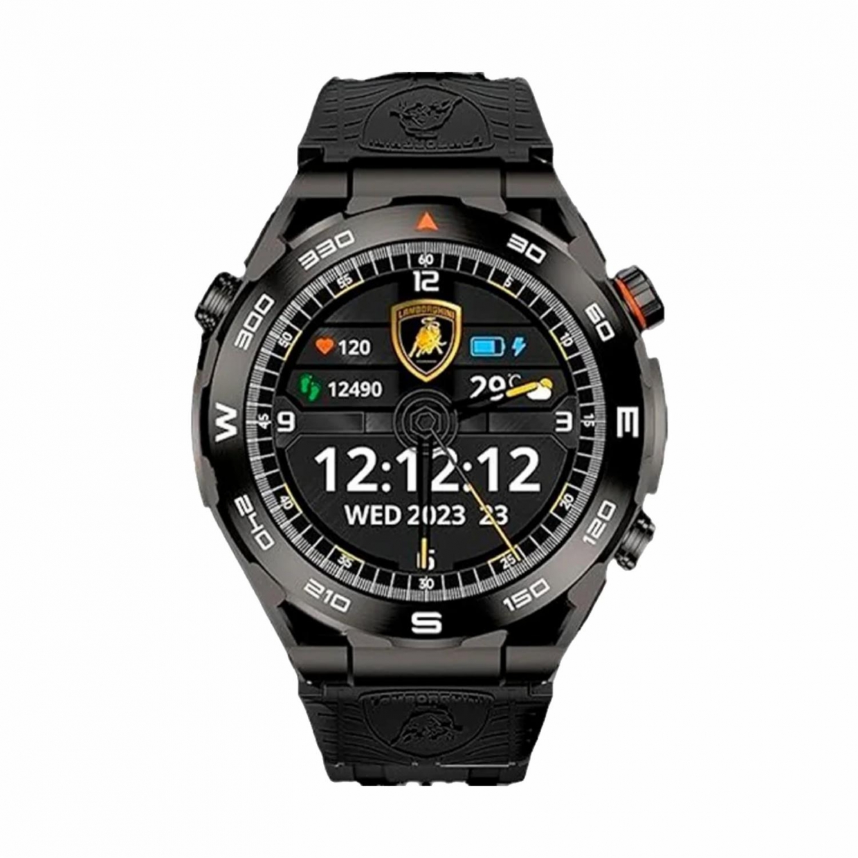 RELOGIO LAMBORGHINI SMART WATCH AVENTADOR ULTIMATE LB-SW V12GT BLACK