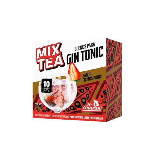 CHA TE GUARANI GIN TONIC MIX FRUTOS ROJOS HERBAL CIRTICO 22.5G 9PCS 09