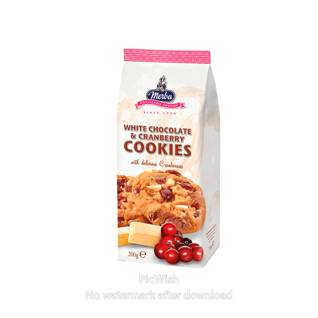 Anúncio: Biscoito Merba White Chocolate & Cramberry 200G
