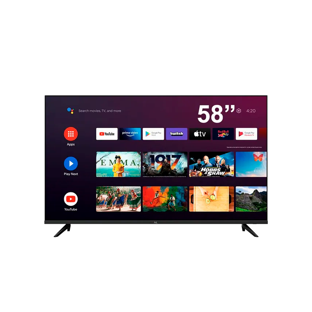TV LED 58" MTEK MKQ58FSGU SMART QLED 4K/GOOGLE TV/3HDMI/2XUSB/BT/WIF