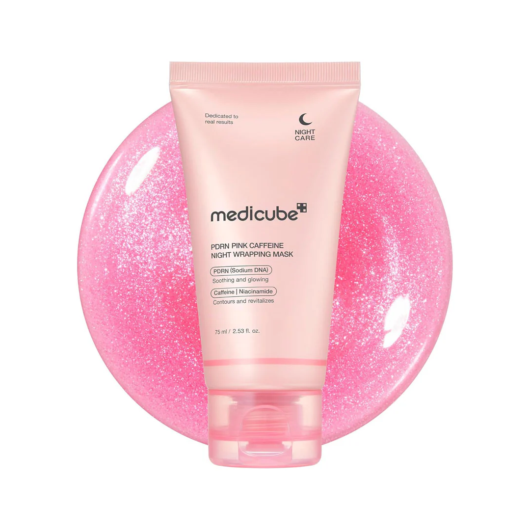 MASCARA FACIAL MEDICUBE PDRN PINK CAFFEINE NIGHT 75ML