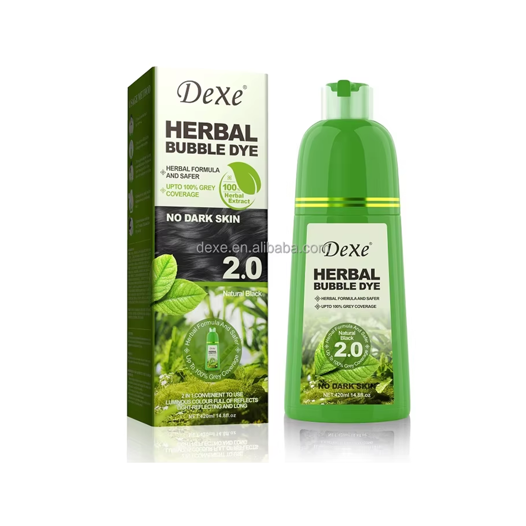 SHAMPOO DEXE HERBAL DAY BUBBLE DYE NATURAL BROWN 420ML