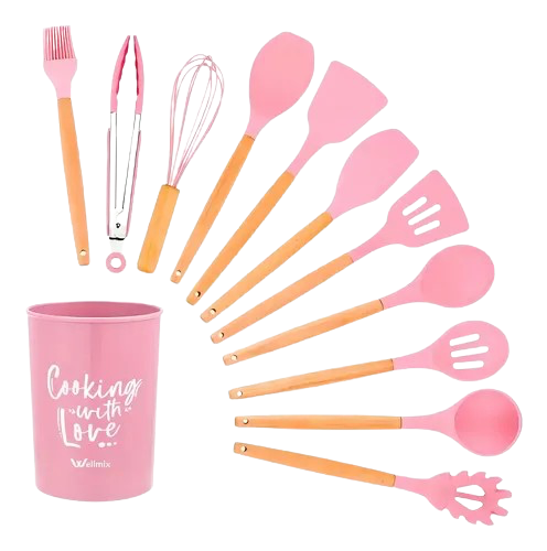 Anúncio: Kit Utensilios de Cosinha 12PCS Pink