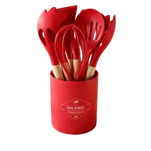 Anúncio: Kit Utensilios de Cosinha 12PCS Red