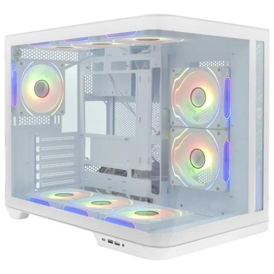 GABINETE SATELLITE GAMER K911 9FAN WHITE