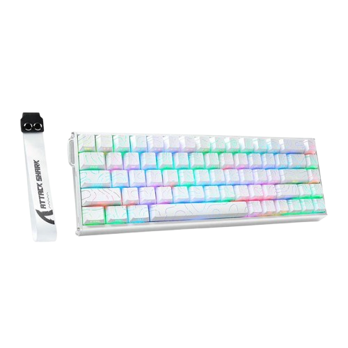 Anúncio: Teclado USB Attack Shark X68 Max Magnetic Switch White Contour Line