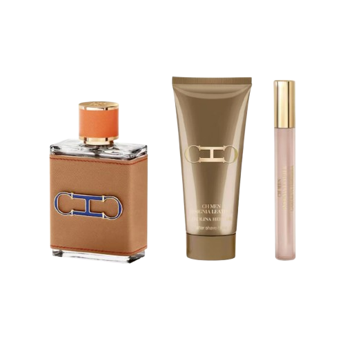 Anúncio: Carolina Herrera Ch Insignia Leather Kit Men 100ml EDT+10ML+AFTER 100M