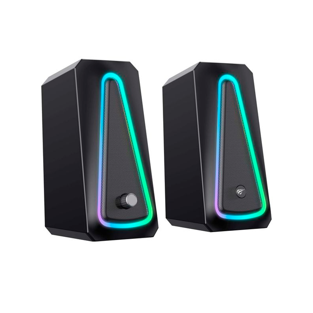 SPEAKER HAVIT GAMENOTE SK208 PRO 2.0 PRETO RGB LIGHT