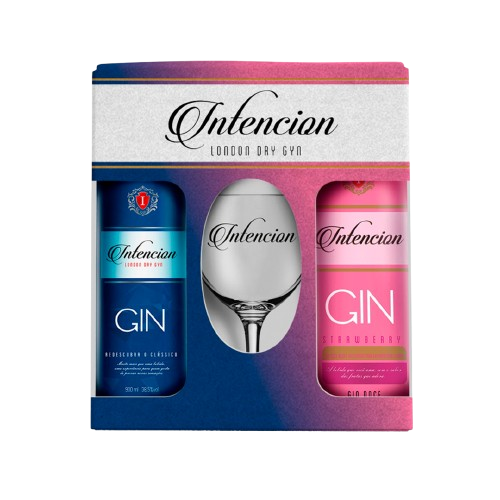 BEB GIN BRA Intencion London Strawberry 2X900ML + COPO