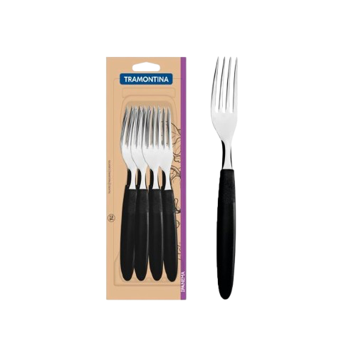 Anúncio: Garfo Tramontina Inox Preto 12P€S