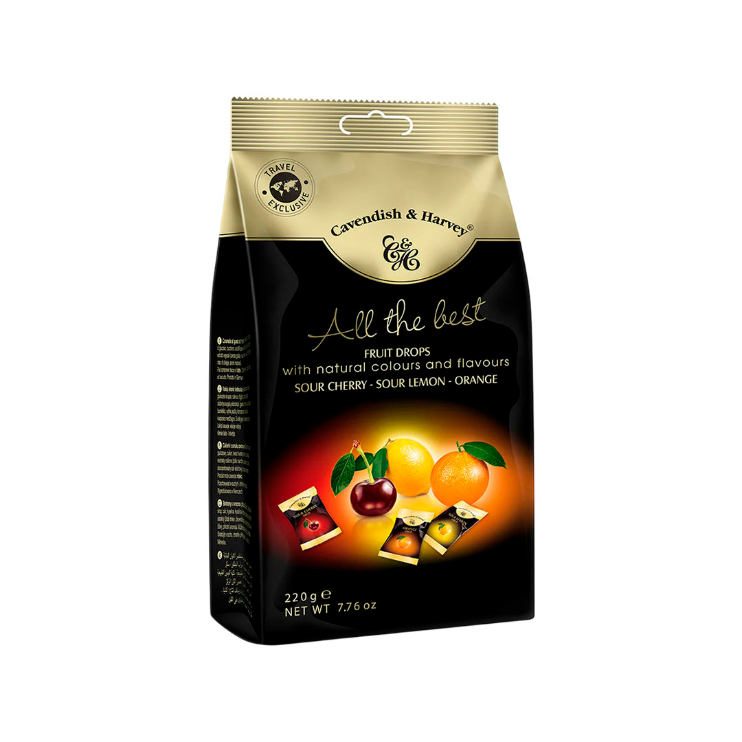 BALA DE FRUTAS CAVENDISH & HARVEY AL THE BEST FRUIT DROPS 220G