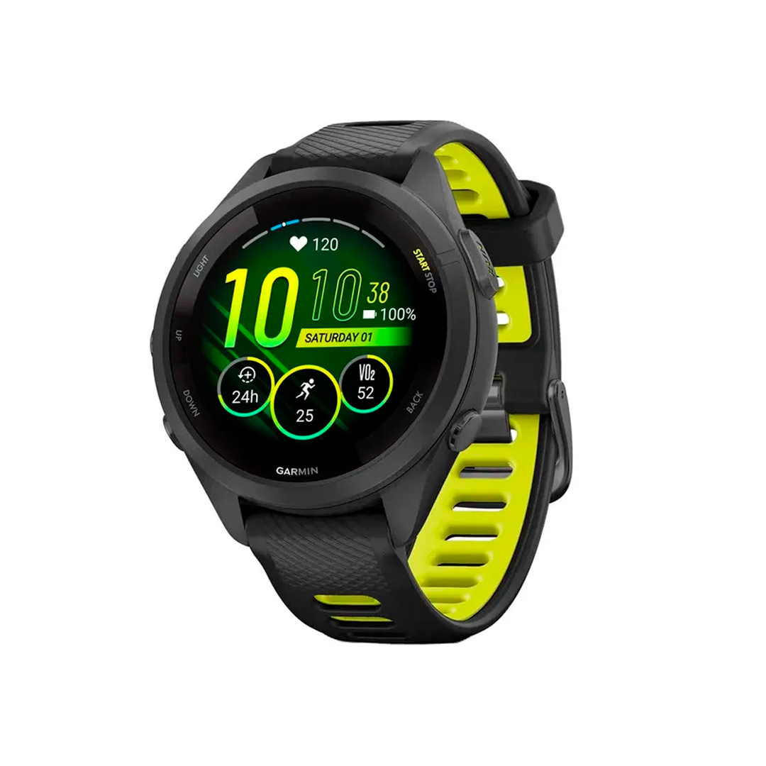 RELOGIO GARMIN FORERUNNER 265S BLACK/YELLOW 010-02810-13