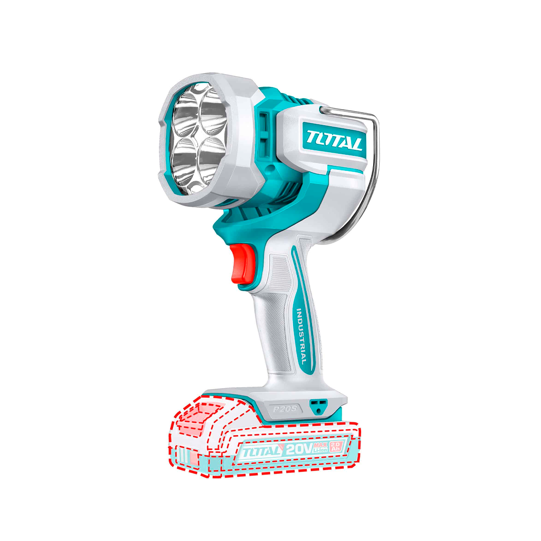 LANTERNA BATERIA TOTAL TWLI20881 20V 2000LM 1BAT/CARREG 220V 50/60HZ