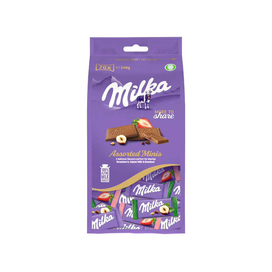 CHOCOLATE MILKA ASSORTED MINIS 70X 340G 271809 | LG Importados