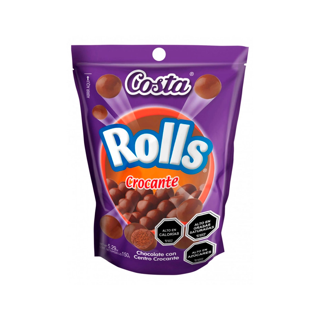 CHOCOLATE COSTA ROLLS CROCANTE 150G