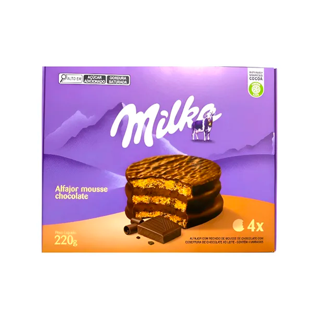 ALFAJOR MILKA MOUSE 220G CX 4UNI