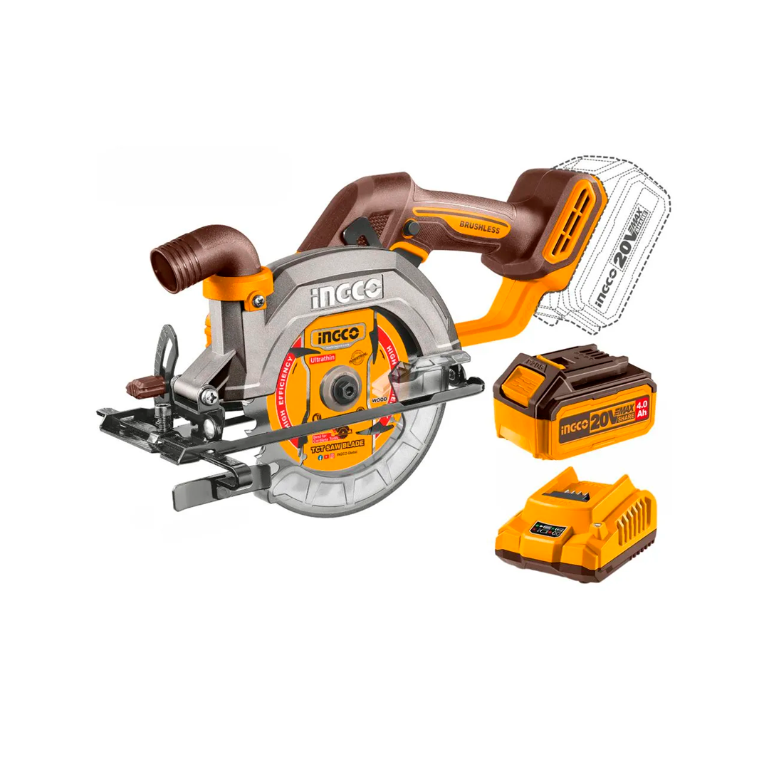 SERRA CIRCULAR BATERIA INGCO CSLI14021 20V 1BATE+CARREG 220V/50-60HZ