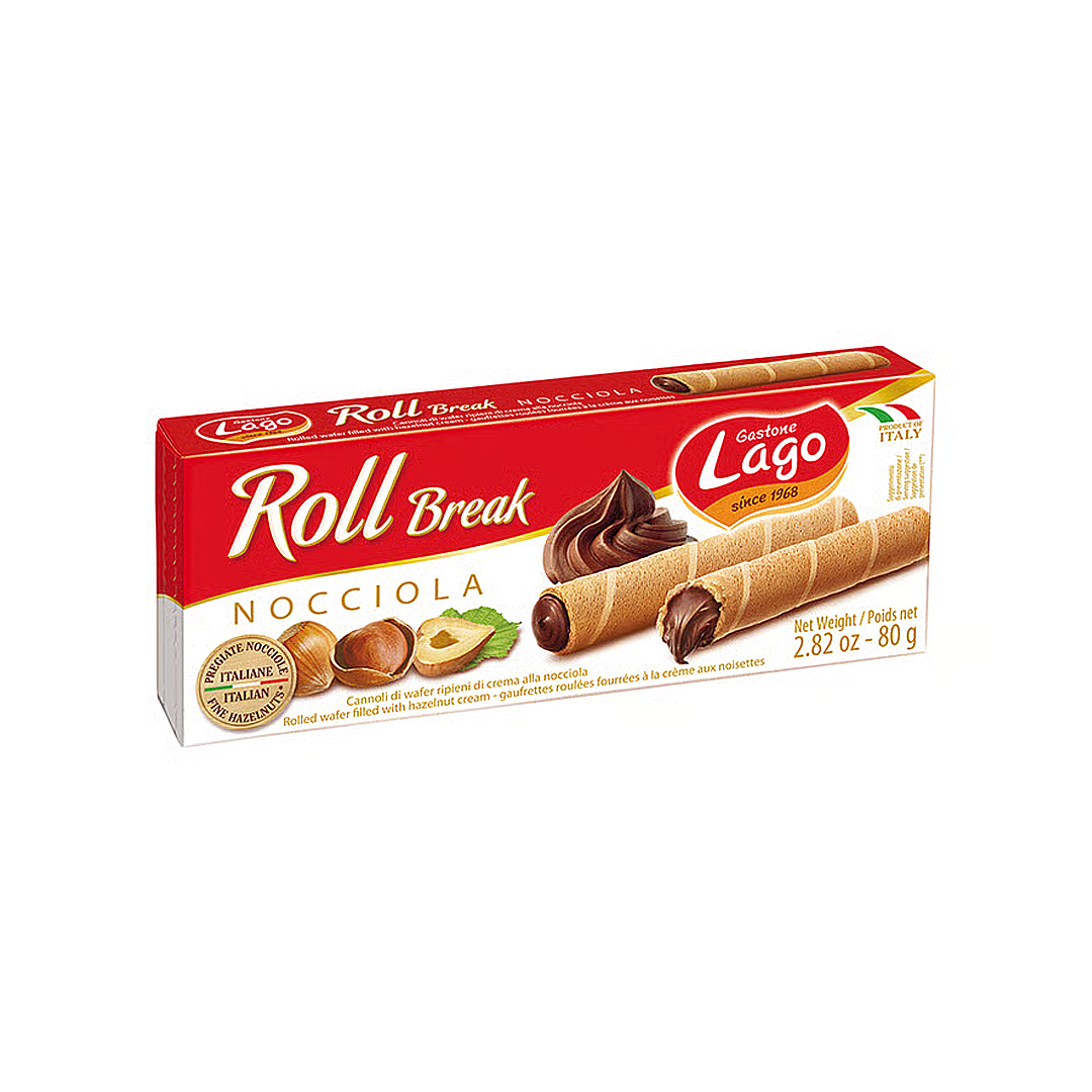 CHOCOLATE COSTA ROLLS BREAK LAGO NOCCIALA 80G