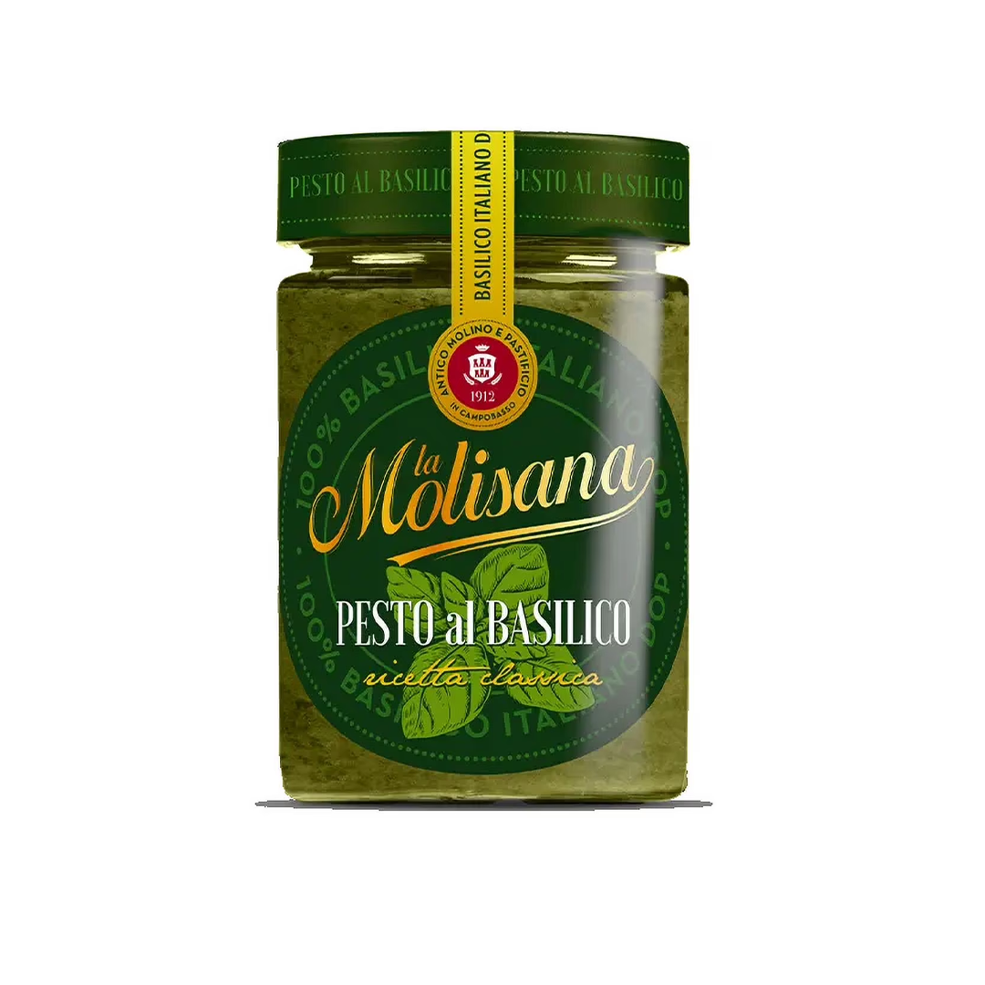 MOLHO PESTO AL BASILICO LA MOLISANA POTE VIDRIO 190G
