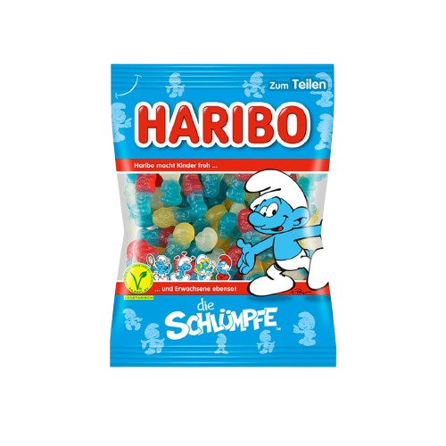 Anúncio: Goma de Fruta Haribo Die Schlumpfe 175G