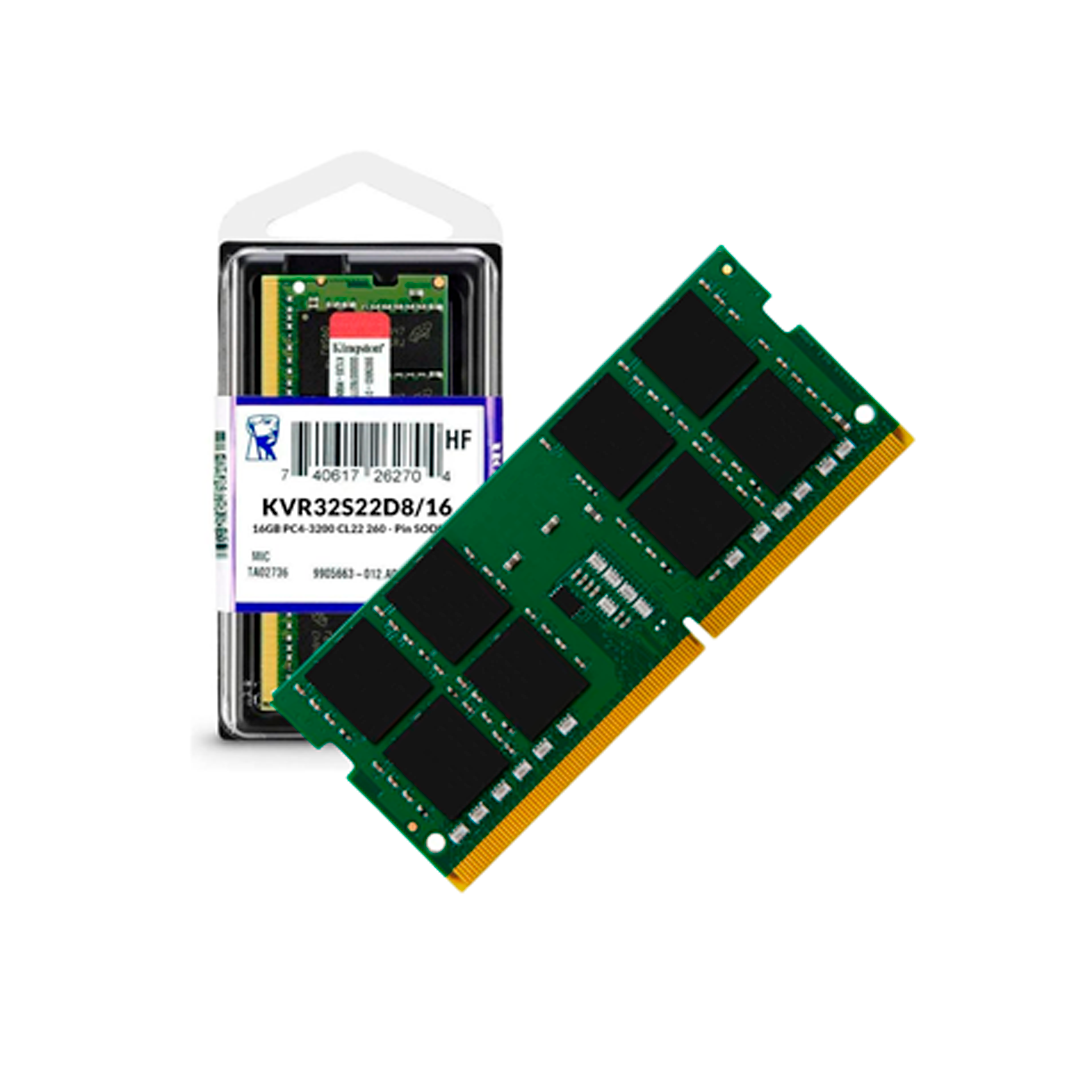 MEMORIA NB DDR4 16GB 3200MHZ KINGSTON KVR32S22D8/16WP | LG Importados
