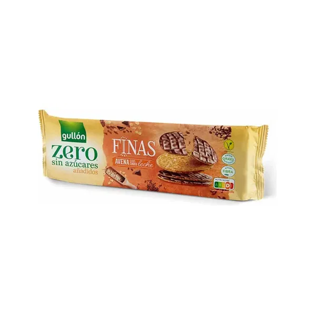 BISCOITO GULLON FINAS CHOC AVENA CON LEITE S/AZUCAR 150G