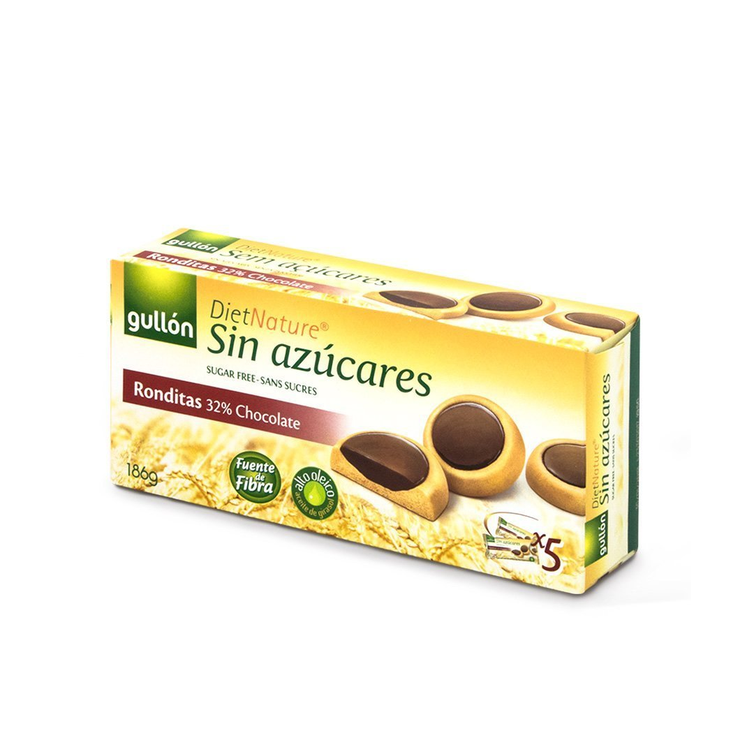 Anúncio: Biscoito Gullon Ronditas 32% Choc S/AZUCARES 186G