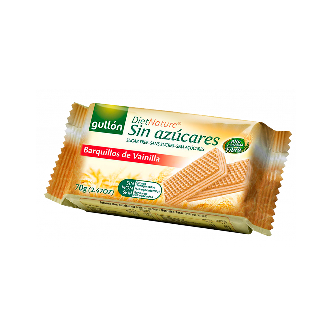 Anúncio: Biscoito Gullon Wafer Barquillos Vainilla S/AZUCAR 70G*