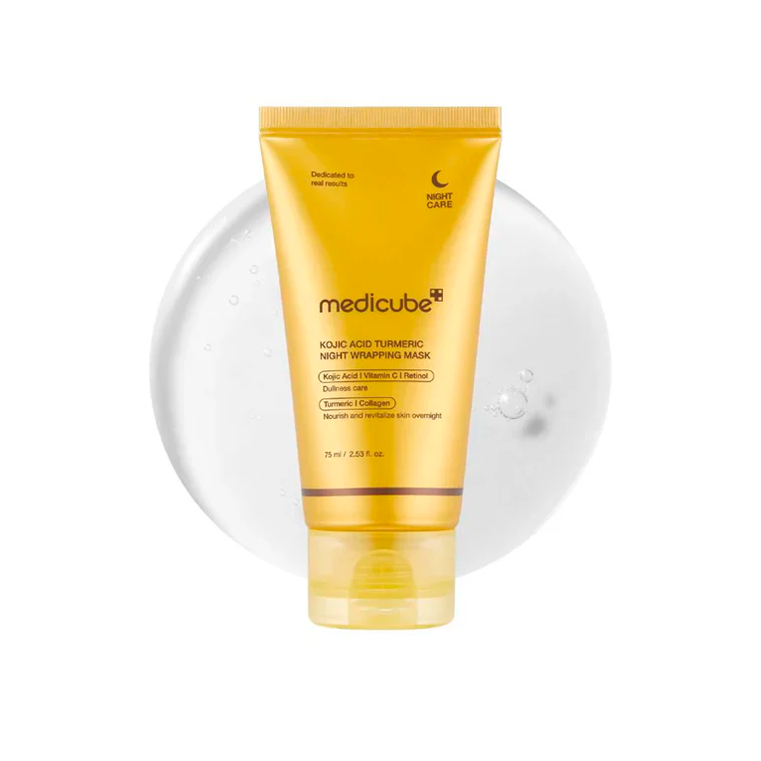 MASCARA FACIAL MEDICUBE KOJIC ACID TURMERIC NIGHT WRAPPING 75ML 80/59*