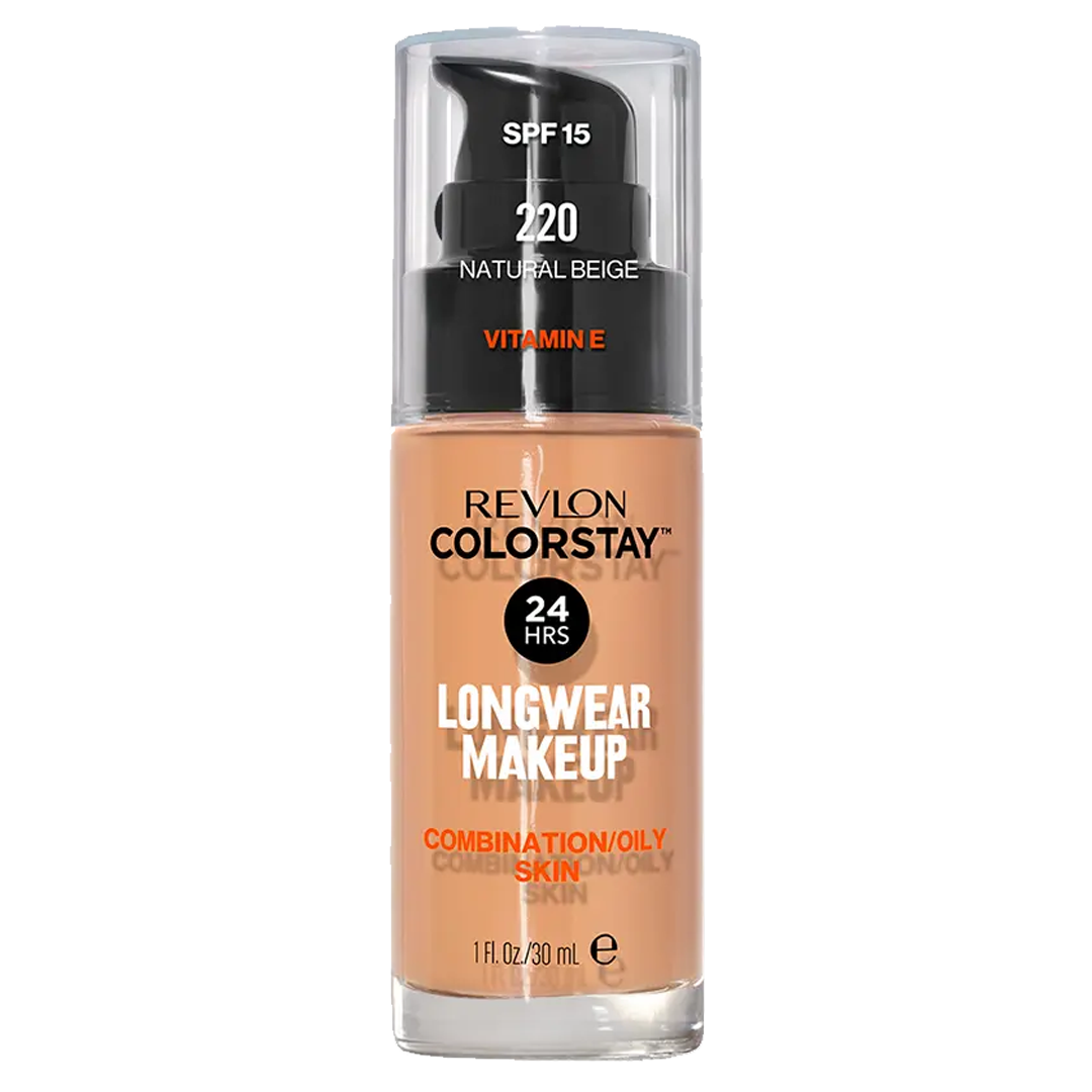 BASE LIQUIDA REVLON COLORSTAY COMBINATION OILY 220 NATURAL BEIGE 0054*