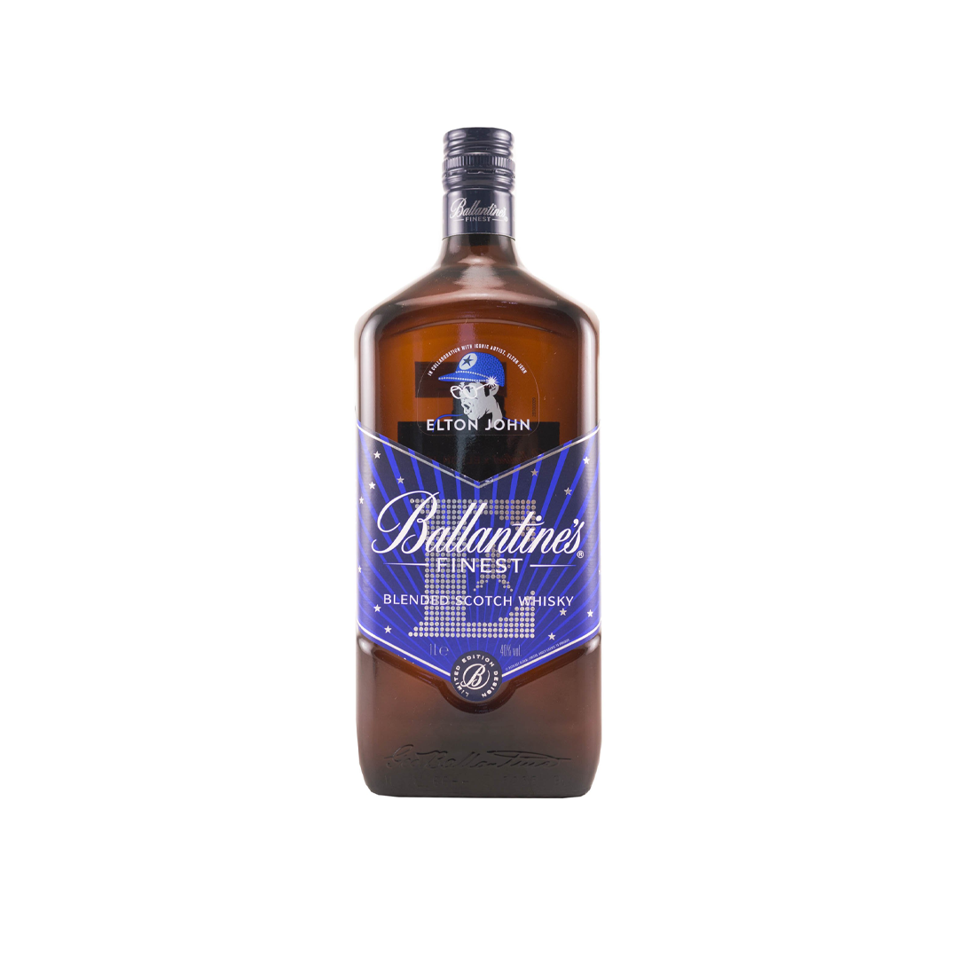 BEB WHISKY ESCOCES ELTON JOHN BALLANTINES FINEST 1L