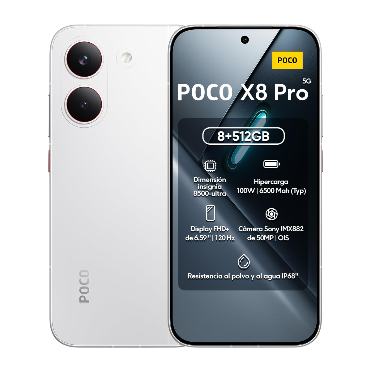 CEL XIAOMI POCO X8 PRO 5G 8+512GB GLOBAL WHITE