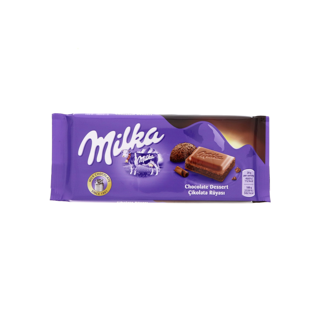 CHOCOLATE MILKA A LA DESERT AU CHOCOLAT BARRA 100G
