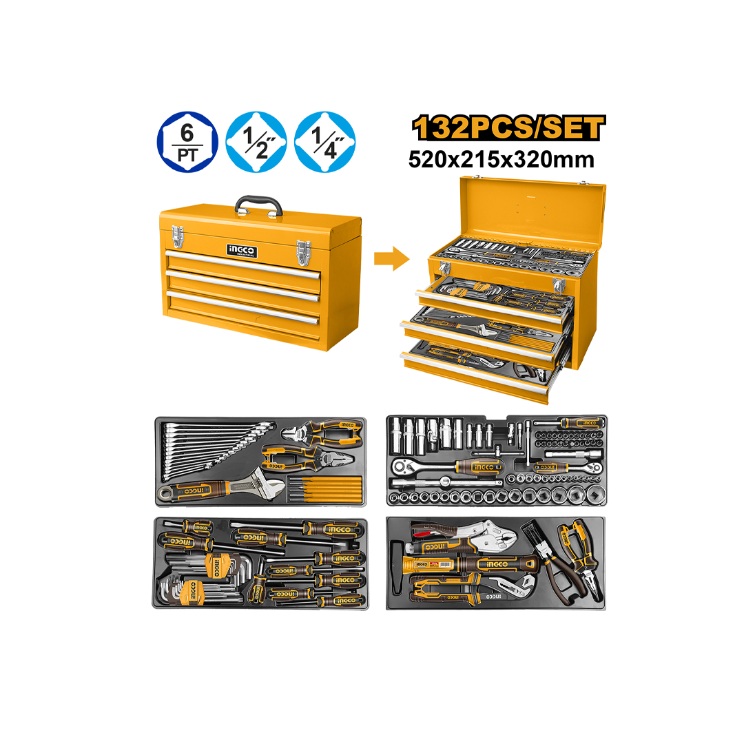 CAIXA DE FERRAMENTA INGCO HTCS221321 METALICO 520X215X320MM